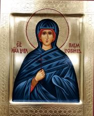Павла Кесарийская рукописная Икона на липовой доске (22503)