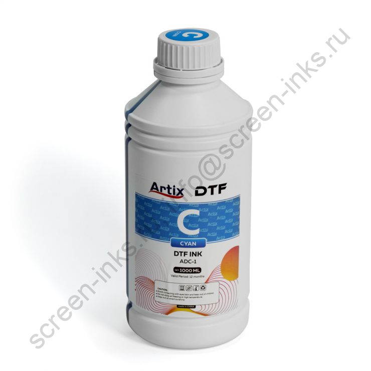 Чернила пигментные для DTF печати, Artix DTF, cyan (циан), 1л