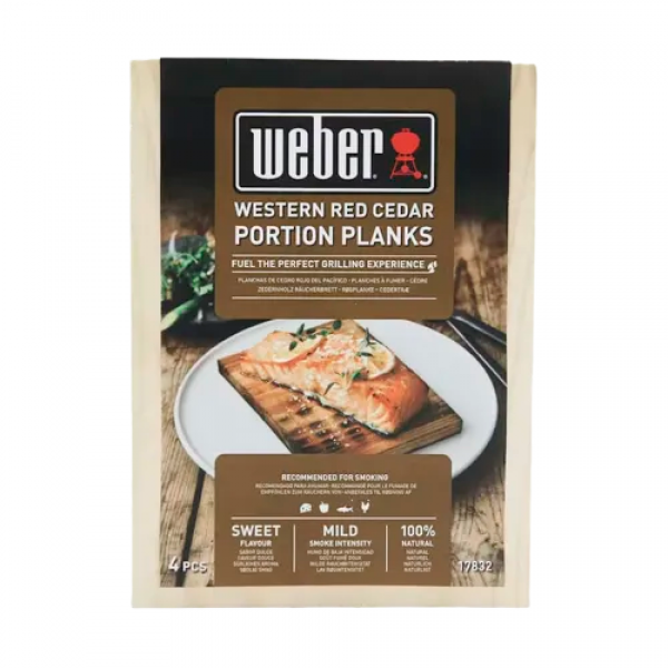 Кедровые доски порционные для копчения Weber, 4 шт.