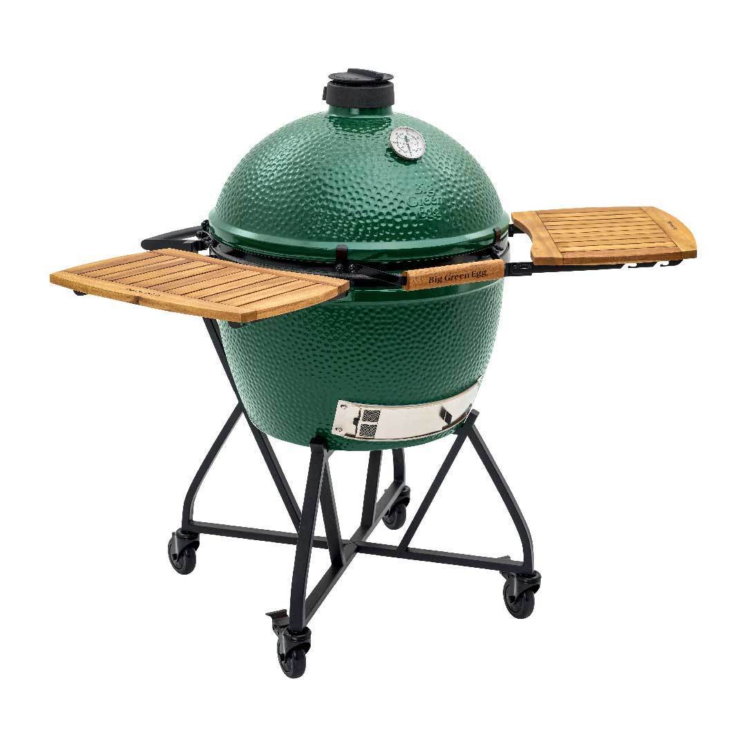 Керамический гриль Big Green Egg XL XLarge (очень большой), 61 см, ножки с рукояткой, столики