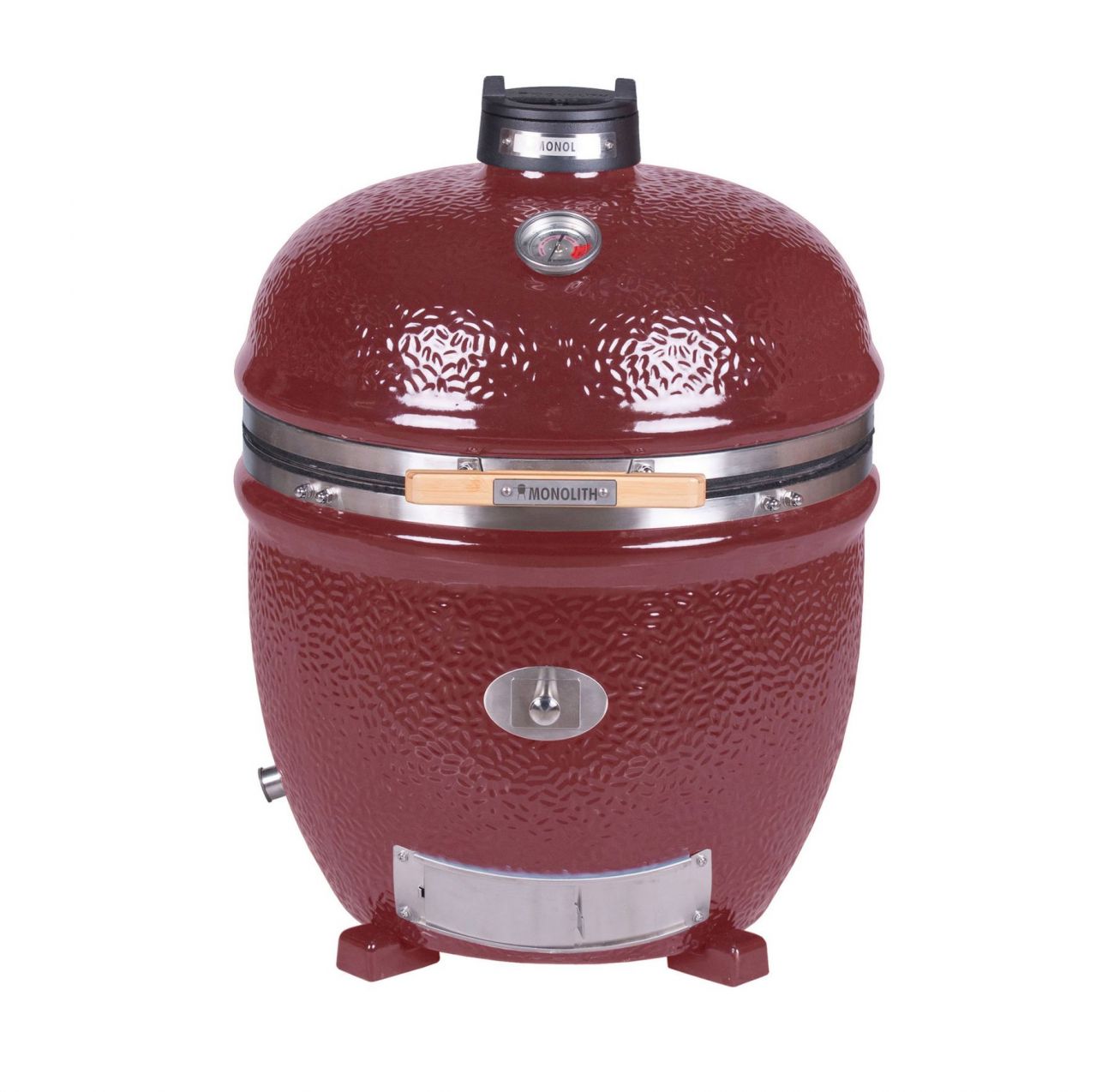 Керамический угольный гриль Monolith LeChef Pro 2.0 Red, 52 см, красный