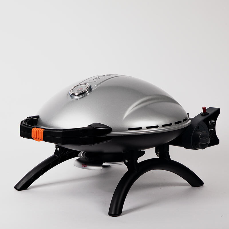 Портативный газовый гриль O-Grill 900MT bicolor black-silver + адаптер А
