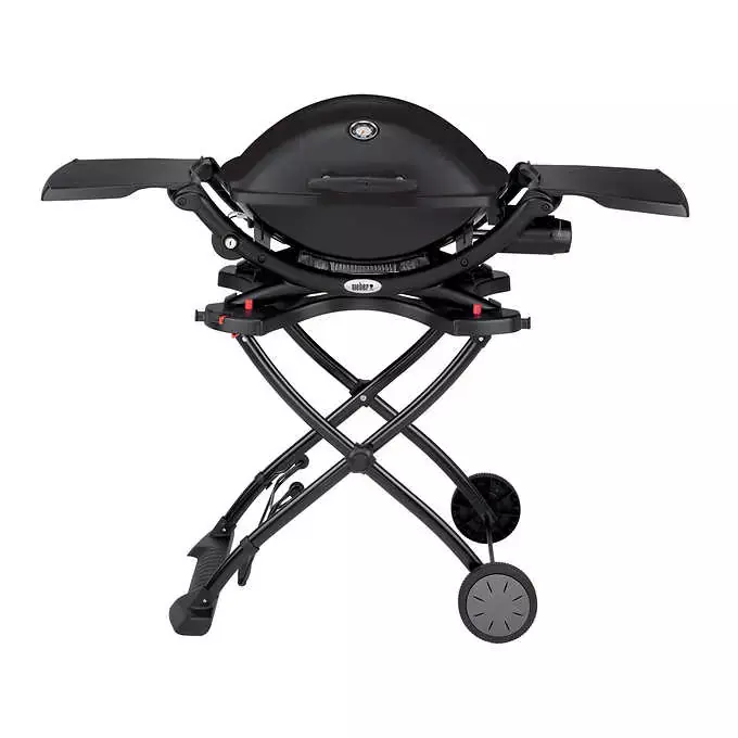 Портативный газовый гриль Weber Q 2200 с тележкой, 1 горелка, чёрный