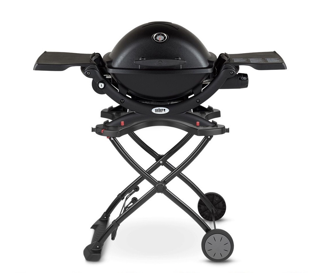 Портативный газовый гриль Weber Q 1200 с тележкой, 1 горелка, чёрный