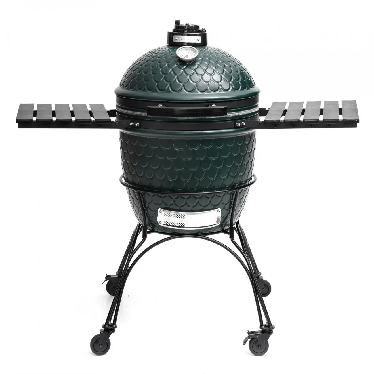 Керамический угольный гриль DinoEgg Standart Green в комплектации DELUXE