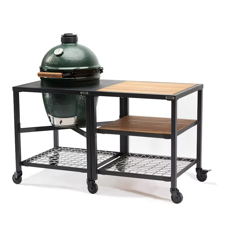 Керамический гриль Big Green Egg L на модульной подставке в комбинации с дополнительным модулем