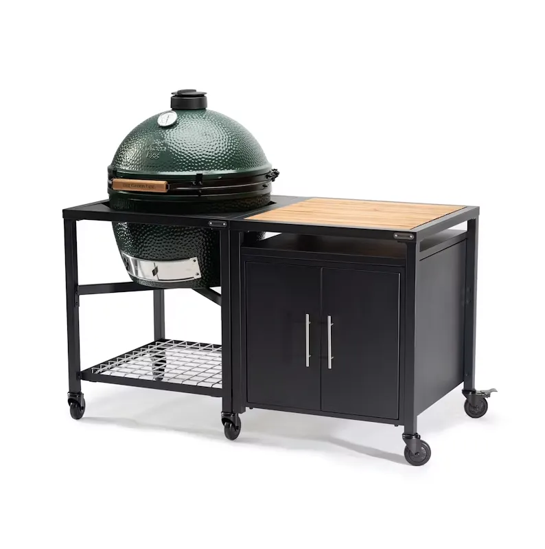 Керамический гриль Big Green Egg XL на модульной подставке в комбинации со шкафом