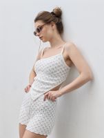 Шорты ажурные молочные