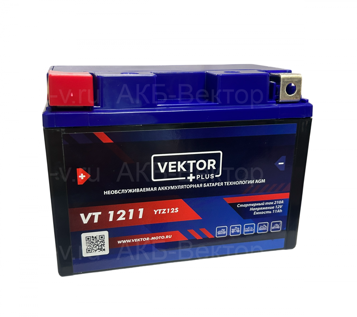 АКБ VEKTOR VT 1211 AGM 11Aч 210А