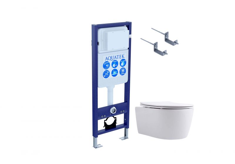 Комплект инсталляции с унитазом Set AQUATEK ЕВРОПА New-017 3в1