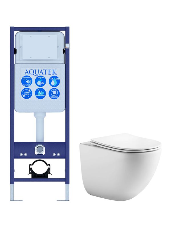 Комплект инсталляции с унитазом SET AQUATEK ГЕЛИОС INS17