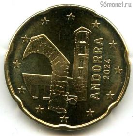 Андорра 20 евроцентов 2024