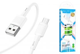 Кабель USB Micro HOCO X83 1м 2,4A белый
