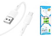 Кабель USB Micro HOCO X83 1м 2,4A белый