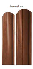 Штакетник ПОЛУКРУГЛЫЙ SLIM фигурный двухсторонний GrandLine 0,45 RAL. Цена за м.пог .