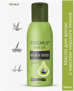 Масло для волос с Черным Тмином Тричуп, ВАСУ (Hair Oil Black Seed Trichup, VASU), 200 мл