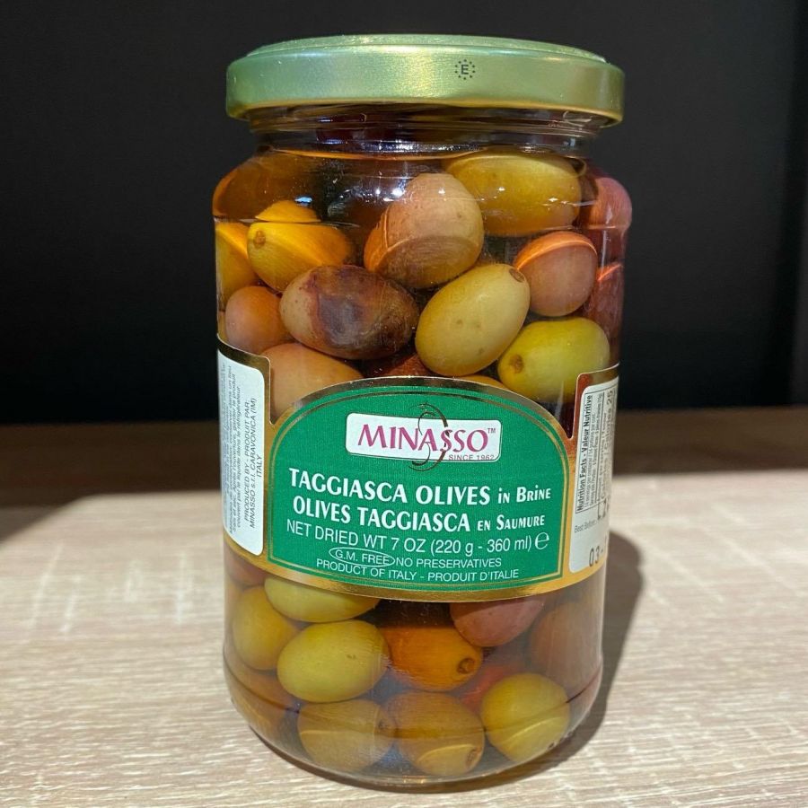 Оливки в рассоле таджасские 220 г, Olive Taggiasche Minasso 220 gr