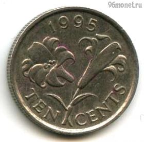 Бермудские острова 10 центов 1995