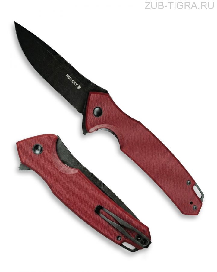 Нож складной Hellcat Blackwash Burgundy