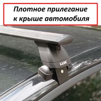 Багажник на крышу Toyota Corolla 2018-..., (E210), Lux, черные крыловидные дуги