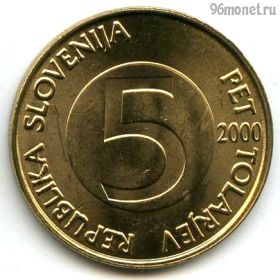 Словения 5 толаров 2000