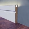 Плинтус Evrowood PN102 LED под Подсветку (под покраску) Д2000хВ100хШ16 мм / Евровуд