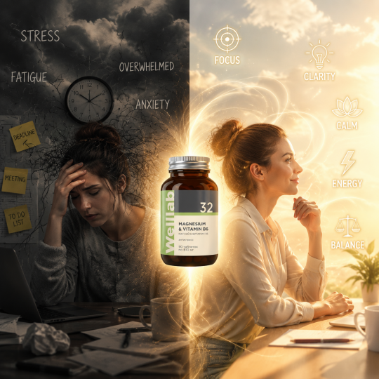MAGNESIUM & VITAMIN B6 Источник магния Welllab