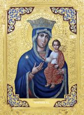 Юровичская икона Божией Матери рукописная на липовой доске (24146)