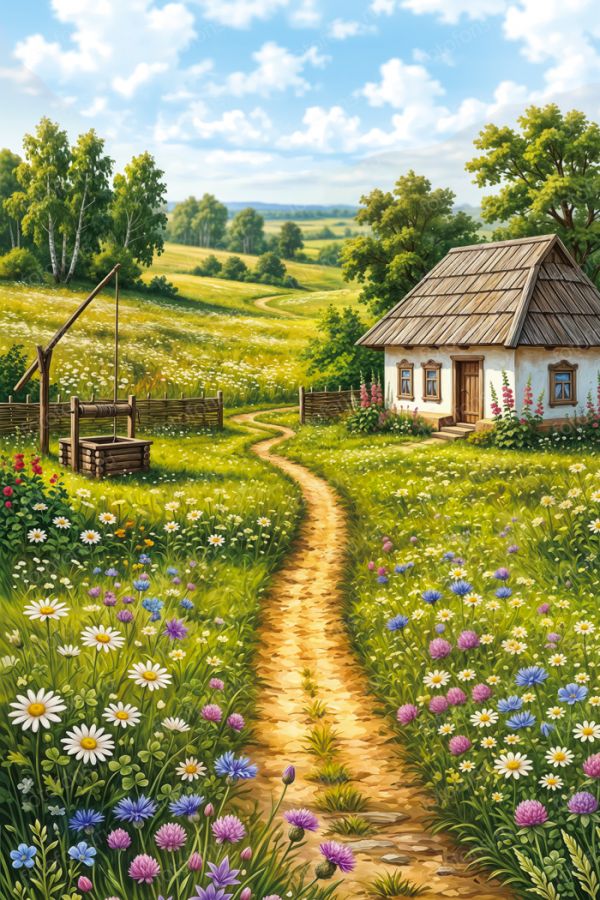 Фон стена "Summer wall №53"