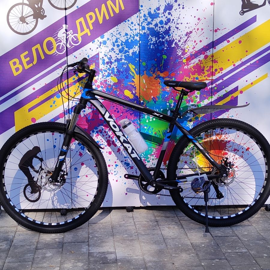 АКЦИЯ! Велосипед 1*9ск  29" Vokat алюминиевый рама 19" черно синий