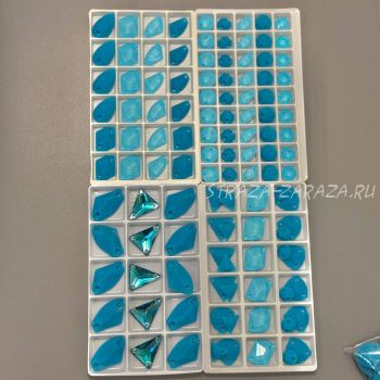 Микс Frozen Aquamarine — пришивные камни