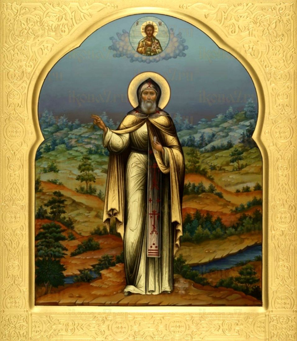 Тит Печерский рукописная Икона на липовой доске (22950)