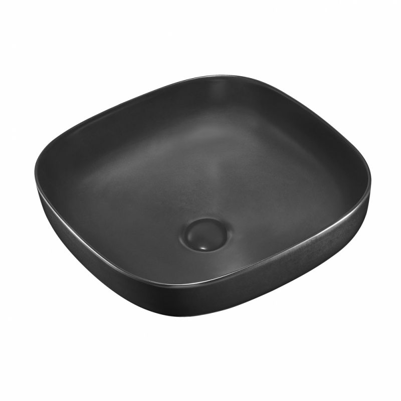 Раковина накладная ABBER Rechteck AC2217MB черная матовая