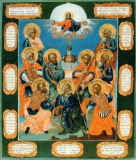 Собор Кизических мучеников икона рукописная на липовой доске (24232)