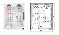 Спа бассейн Jacuzzi J404L 176х214 см схема 2