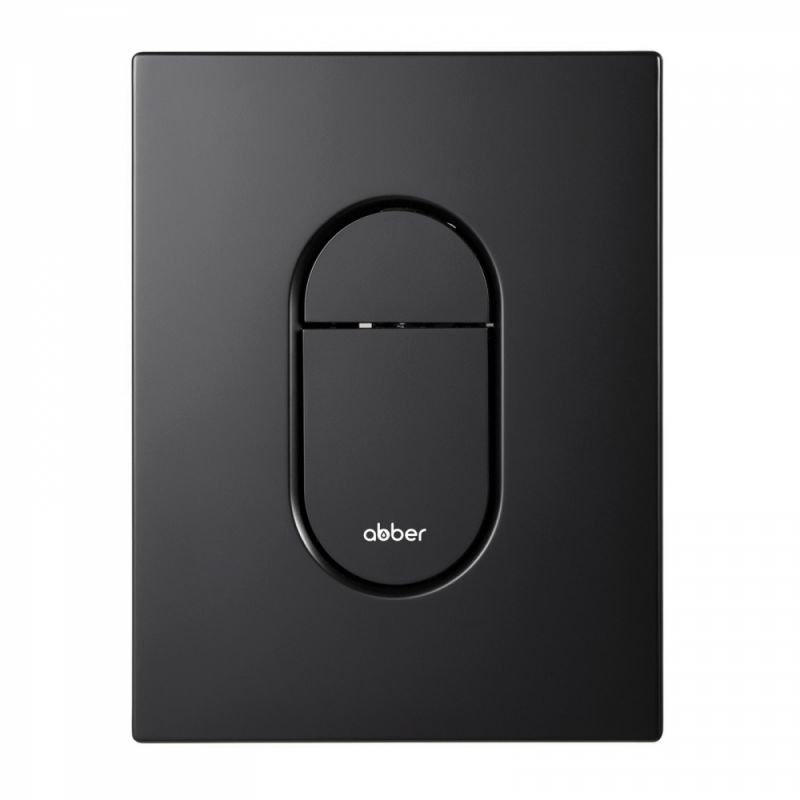 Кнопка смыва ABBER AC0124MB пневматическая, черная матовая
