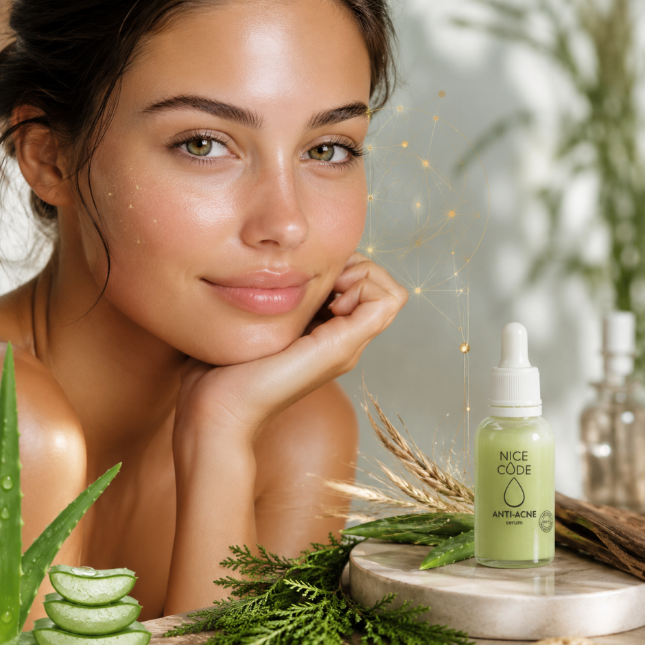 ANTI-ACNE Натуральная сыворотка для лица Nice Code