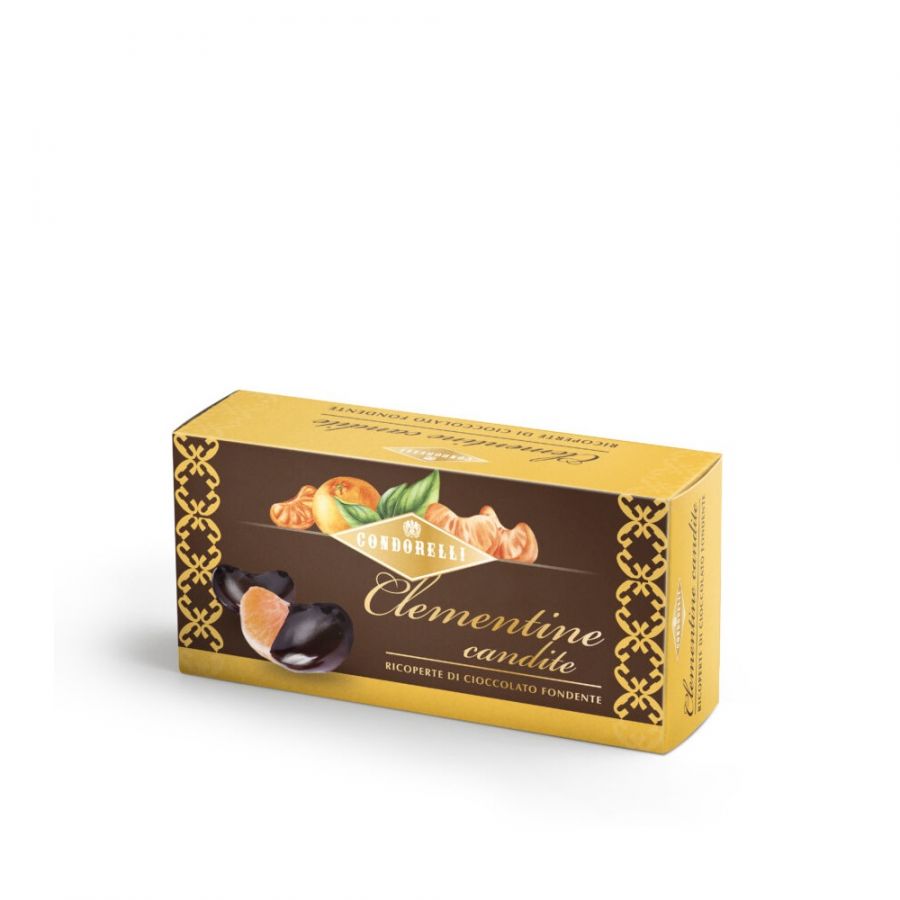 Мандариновые цукаты в темном шоколаде, Condorelli, 80 г, Scorzette di mandarine candite ricoperte di cioccolato fondente 80 g