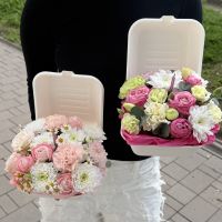 Бенто-букет со свечкой
