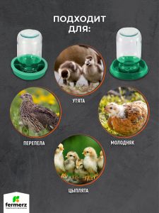 Комплект кормушка и поилка для цыплят под банку