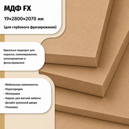 МДФ 19 мм 2800х2070 L  ULTRADECOR