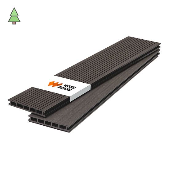 Террасная доска из МПК 140*22 мм WoodGrand цвет: Венге