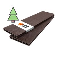 Террасная доска из МПК 200*24 мм с Тиснением WoodGrand цвет: Венге