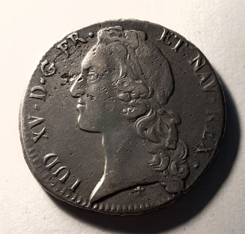 1 экю 1745 Франция UNC Война & Экс -ан- Прованс Редкость