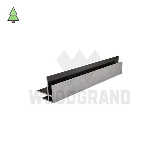 Угол соединительный для фасада из МПК WoodGrand 75*75 мм Антрацит