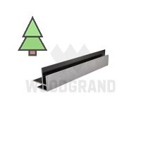 Угол соединительный для фасада из МПК WoodGrand 75*75 мм Антрацит