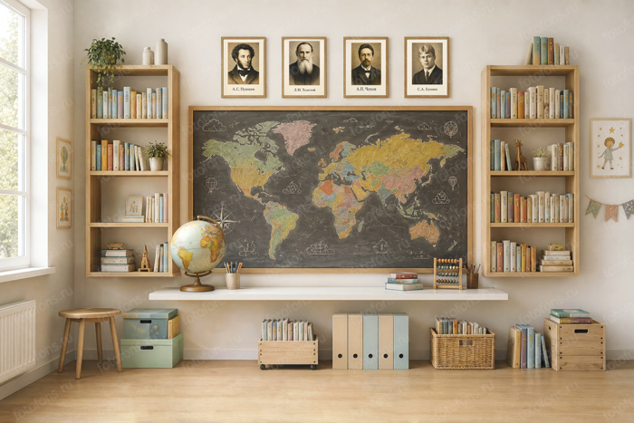 Фон стена "School wall №55"