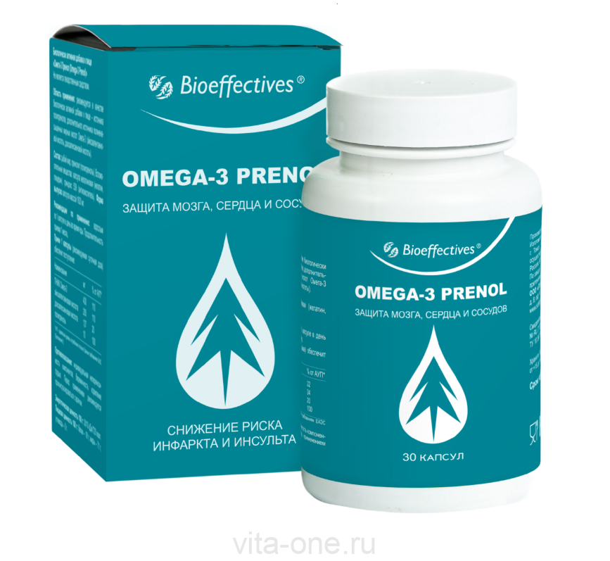 Omega-3 Prenol с полипренолами Биоэффектив 30 капсул