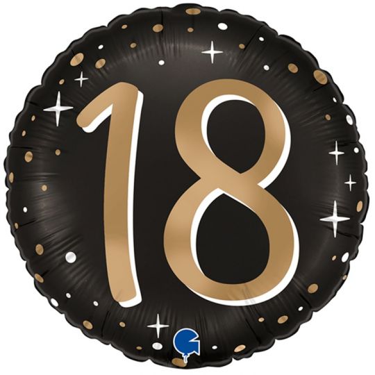 Черный фон 18 шар фольгированный с гелием