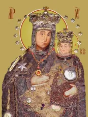 Далешивская икона Богородицы печатная (холст на дереве)